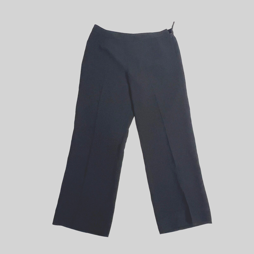 Kasper Separates Womens 12 Black Straight Leg Side Zip Lined Dress Pants